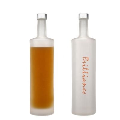750ml ロング ネック シリンダー 青色 塗装 ガラス 酒 ウイスキー ウォッカ 飲料用 ボトル