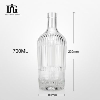 700ml/750ml/1000ml クリアグラス 丸い 空のワインとラムボトル コルク密封タイプ