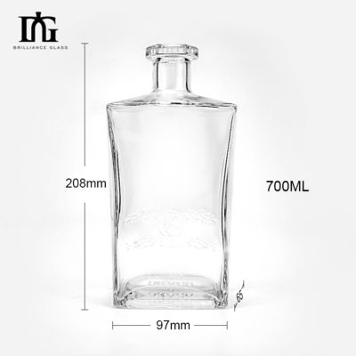 OEM/ODM 受け入れられる 豪華な 500ml 氷ワインのためのグラス酒瓶