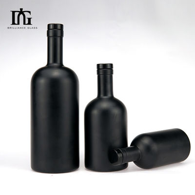 OEM/ODM 許容 クラシック型 ジン・ラム ガラスボトル 木製蓋付き 500ml 750ml