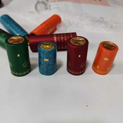 プラスチック アルミニウム キャップ 透明 PVC 熱縮容カバー ガラスボトル