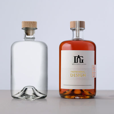 定量容量 酒類用 ガラスボトル テキラ ウォッカ ブランデー ウィスキー ラム ジン 酒 500ml/700ml/750ml