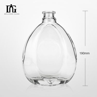 コーク密封タイプ ホイスキー・ブルボン・ウォッカの透明ブランデーガラスボトル 700ml 750ml