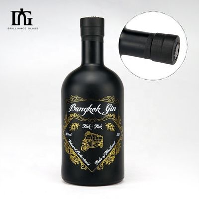 500ml 700ml 750ml 1000ml ボストン ウォッカ・ウイスキー愛好家向け 丸型フリントガラスボトル