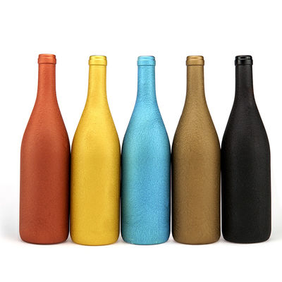 オーダーメイドマット色のガラスワインボトル 750ml 50cl 75cl 丸い冷凍ウォッカの酒