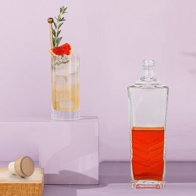 グラスカラー ワイン ブランデー ウォッカ 透明 再利用可能な ミニチュア 酒瓶 500ml 750ml