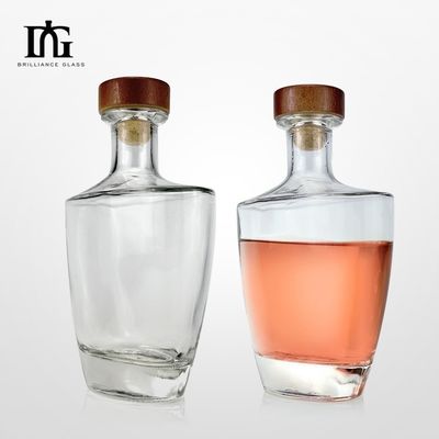 250ml/500ml/700ml/750ml容量 空のガラスボトル スーパーフリントガラス ブランデーボトル
