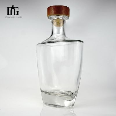 250ml/500ml/700ml/750ml容量 空のガラスボトル スーパーフリントガラス ブランデーボトル
