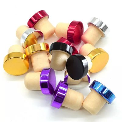 アルミガラス 木製ワインストップ ボトルコルク Tプラグシールキャップ