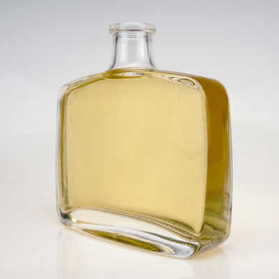 ハイ・フリント・スクエア クリア 500ml ガラス ウォッカ ジン・ラム テキラ ボトル OEM/ODM用