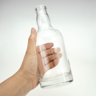 オーダーメイド ロゴ 形 閉め 750ml 蓋付き 酒用 ユニークな ガラス ボトル