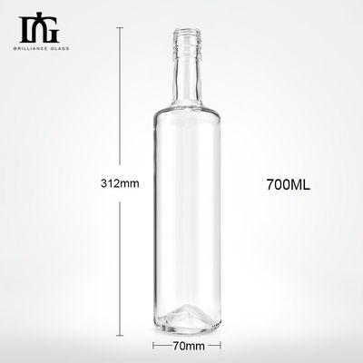 オーダーメイド形 700ml 750ml 1000ml ガラスボディ ウォッカ リコール ジン 空のウイスキーボトル