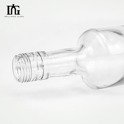 オーダーメイド形 700ml 750ml 1000ml ガラスボディ ウォッカ リコール ジン 空のウイスキーボトル