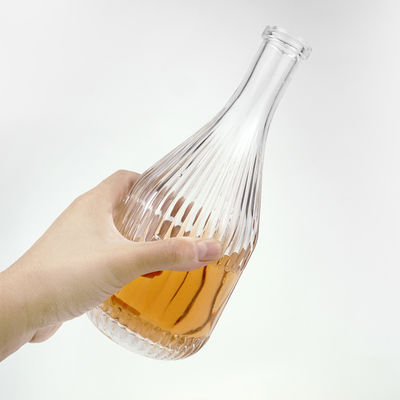375ml 450ml アイスワインボトル グラスコンテナ 飲料用コルクと曲げられたパターン