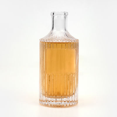 許容できる冷凍酒 コーク丸型垂直ストライプのワイングラスボトル 250ml 500ml