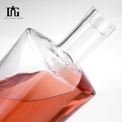 カップタイプコルクスクリュー 両方 750ml ウィスキー ジン ウォッカ スピリットワインのためのグラス酒瓶