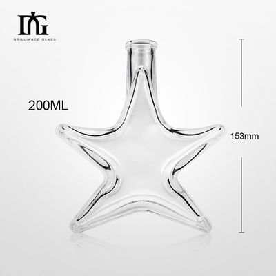 受け入れられるOEM/ODM カスタマイズされた透明な星形ワインボトル コルク200ml 500ml