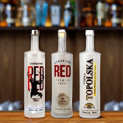 750ml ロング ネック シリンダー 青色 塗装 ガラス 酒 ウイスキー ウォッカ 飲料用 ボトル