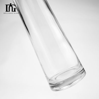 500ml クリア ジン ウォッカ アイス ワイン ガラス ボトル コーク スクロール キャップ と ガラス ベース 材料