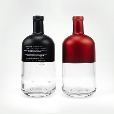 OEM/ODM 許容 半透明・マットブラック 750ml ジン酒瓶 コルクキャップ