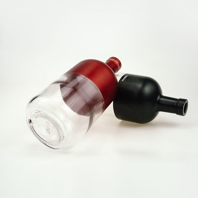 OEM/ODM 許容 半透明・マットブラック 750ml ジン酒瓶 コルクキャップ