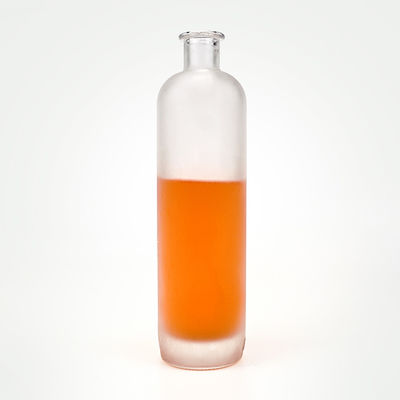 彫刻されたジン スーパーフリント ウォッカ ガラスボトル 飲み物用 凍結式スクリーン印刷