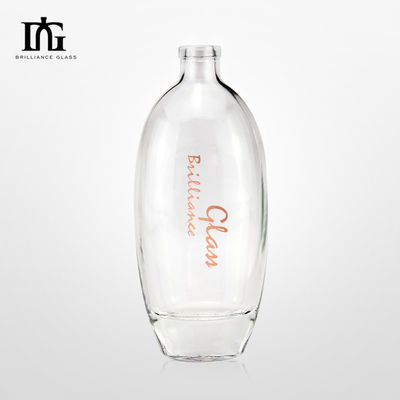 受け入れられる OEM/ODM 500ml 丸肩 空きスピリット 750ml 1リットル ジン ガラスボトル リコール