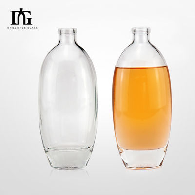 受け入れられる OEM/ODM 500ml 丸肩 空きスピリット 750ml 1リットル ジン ガラスボトル リコール