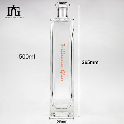 透明 500ml グラスボトル 重底とコルクストップ