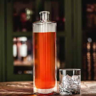 透明 500ml グラスボトル 重底とコルクストップ