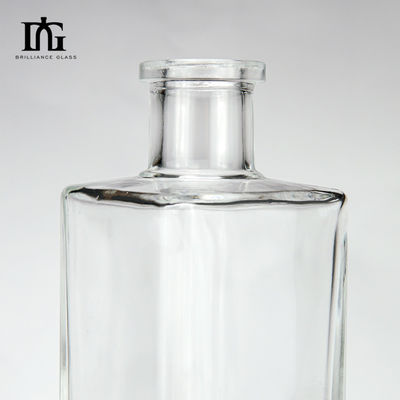 透明 500ml グラスボトル 重底とコルクストップ