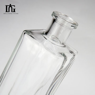 透明 500ml グラスボトル 重底とコルクストップ