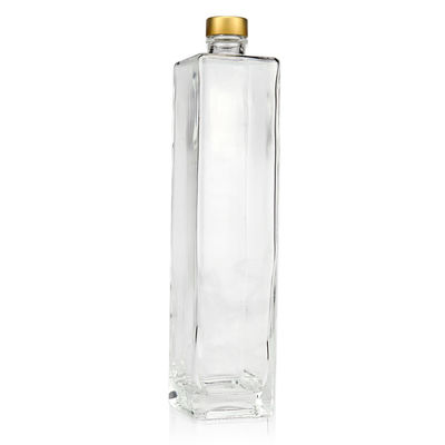 700ml スクエア アルミネーム スクロールコルク 厚い底 ウォッカ ブランデー ラム ジン スピリッツ ガラスボトル