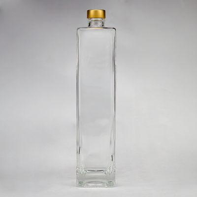 700ml スクエア アルミネーム スクロールコルク 厚い底 ウォッカ ブランデー ラム ジン スピリッツ ガラスボトル