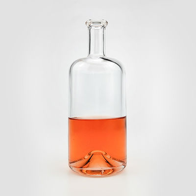 750ml ガラスボトル 彫刻面とコルクスクリューキャップ 完璧