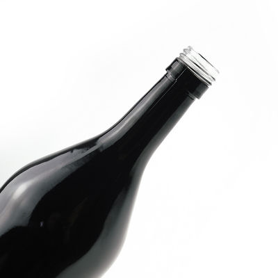 ホイスキー・ウォッカのための空の黒色塗装ガラスボトル 500ml1.75Lスクリューキャップボトル