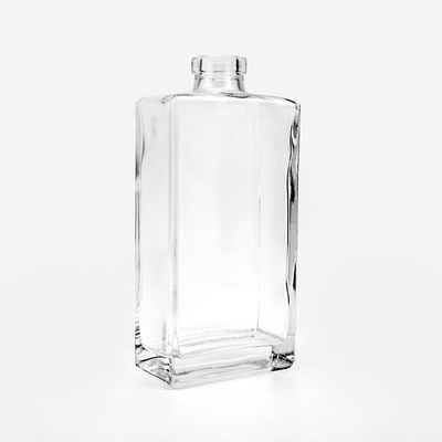 ジン・ウイスキー・ウォッカ・ブランデー用 500ml カスタマイズされた四角形のガラスボトル