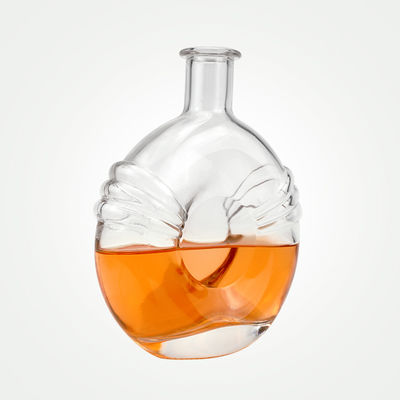 500ml 700ml クリアグラスボトル ブランデー用のコルク付き