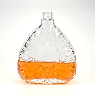 容認される顧客のロゴ 750ml 75cl 清明なガラススピリットボトル