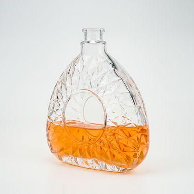 容認される顧客のロゴ 750ml 75cl 清明なガラススピリットボトル