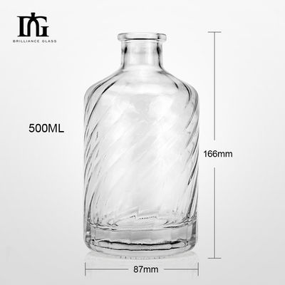 密封タイプ CORK 500ml 700ml 750ml 空のラム ウイスキー・スピリッツ ウォッカ ガラスの酒瓶