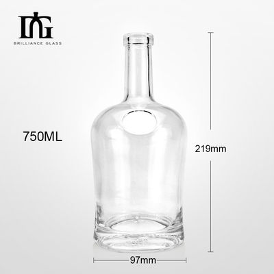 700ml ガラスのジンのボトル コークスクリューキャップ 透明 ウイスキー・ラム・スピリッツ ウォッカのボトル