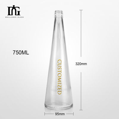 オーダーメイド 豪華 ユニークな花瓶 形状 ガラスボトル 700ml 750ml コークスクリューキャップ