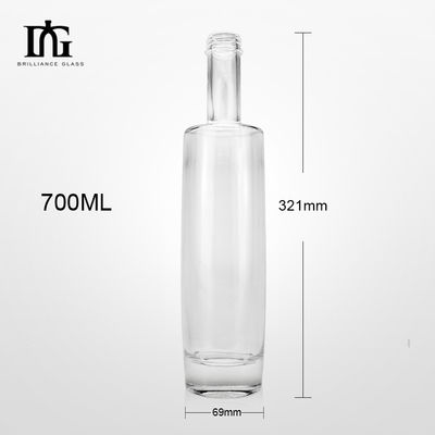 500ml 700ml クリスタルホワイト丸ワインボトル ホットスタンプリングとコルク密封タイプ