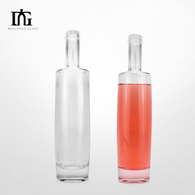 500ml 700ml クリスタルホワイト丸ワインボトル ホットスタンプリングとコルク密封タイプ