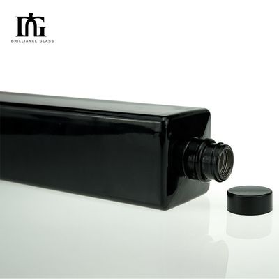 ジン・ラム・ウォッカ・ブランデー・アルコール・ワインのための700ml 750ml 1000ml オーダーメイドの正方形ガラスボトル