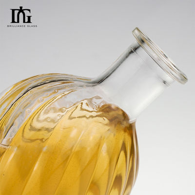 CORK 密封タイプ 500ml 彫刻 独特の形状のガラスボトル ラムジン ブランデー・スピリッツ