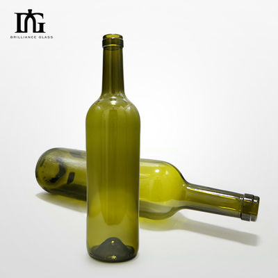 750ml 700ml レッドワイン ガラスボトル 収縮フィルムとガラスに彫刻された表面操作
