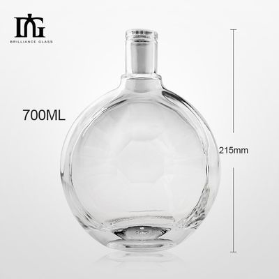 700ml ジン・ウイスキー製造用のオーダーメイドの丸い不規則な滑らかな表面のガラスボトル