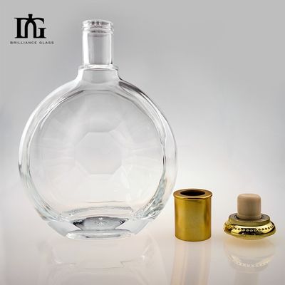 700ml ジン・ウイスキー製造用のオーダーメイドの丸い不規則な滑らかな表面のガラスボトル